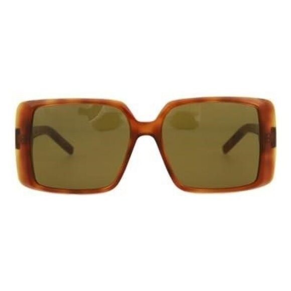 Saint Laurent Womens Square/Rectangle Havana Havana Brown Fashion Designer - Picture 4 of 4